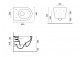 Set Catalano Zero New Wall-hung WC 35x50 cm, bezrantowa, white + soft-close WC seat slim + mocowania