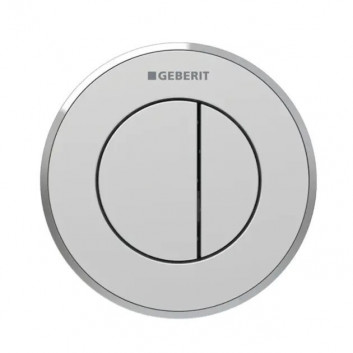 Flush button uruchamiający do WC Geberit Typ 10 Sigma pneumatyczny, shiny chromee/matt chromee, ręczny, dwudzielny, concealed