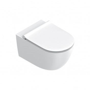 Set Catalano Sfera muszla WC hanging 50x35 cm Silentech with seat WC wolnoopadającą i z mocowaniami - white mat