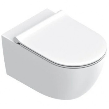 Set Catalano Sfera muszla WC hanging 55x35 cm Silentech with seat WC wolnoopadającą i z mocowaniami - white mat