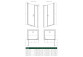 Front for shower cabin Radaway Nes 8 Black KDS I 140, door left, glass transparent, 1400x2000mm, black profil