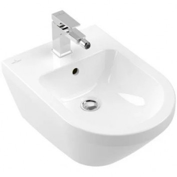 Wall hung bidet Villeroy&Boch Antao, 56x37 cm, with one hole, with coating CeramicPlus - white