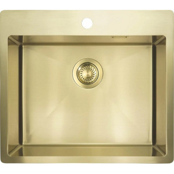 Zlewozmywak steel 1-komorowy, Deante Olfato - brushed steel 