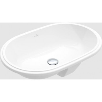 Architectura Under-countertop washbasin, 570 x 375 x 175 mm, Weiss Alpin CeramicPlus, z overflow