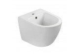 Wall hung bidet Emporia Nox 48,5x36 cm, with tap hole, z overflow - white shine