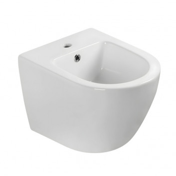 Bowl wc hanging Emporia Nox 49×37 cm, bezrantową, with seat with soft closing Slim - white shine