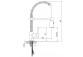 Sink mixer Omnires Vita obrotowa spout, wyciągany shower, chrome/black