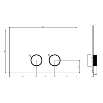 Flushing plate, Gessi Anello - Warm Bronze Brushed PVD