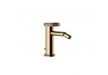 Bidet mixer 1-hole with waste, Gessi Anello - Warm Bronze Brushed PVD 