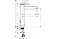 Washbasin faucet tall Hansgrohe Zesis S single lever 230 CoolStart with pop-up waste with pull-rod - chrome