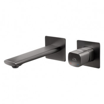 Washbasin faucet Laveo Tores concealed, with waste - black mat