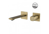 Washbasin faucet Laveo Tores concealed, with waste - gold szampańskie