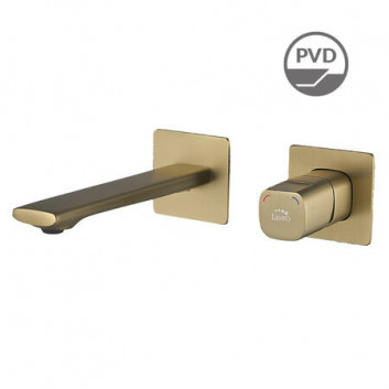 Washbasin faucet Laveo Tores concealed, with waste - grafit