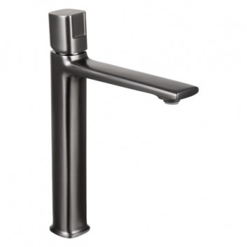 Washbasin faucet Laveo Tores tall (266 mm), single lever, with waste - black mat