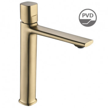 Washbasin faucet Laveo Tores tall (266 mm), single lever, with waste - grafit