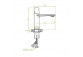 Washbasin faucet Laveo Tores standing, single lever with waste - chrome