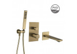 Bath tap Laveo Tores concealed, with shower set - gold szampańskie