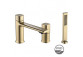 Bath tap Laveo Tores wall mounted, with shower set - gold szampańskie