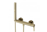 Mixer shower Laveo Cone wall mounted, with shower set - gold szampańskie