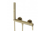 Mixer shower Laveo Cone wall mounted, with shower set - gold szampańskie