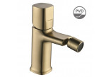 Bidet mixer Laveo Tores standing, single lever with waste - gold szampańskie