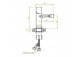 Washbasin faucet Laveo Tores standing, single lever with waste - gold szampańskie
