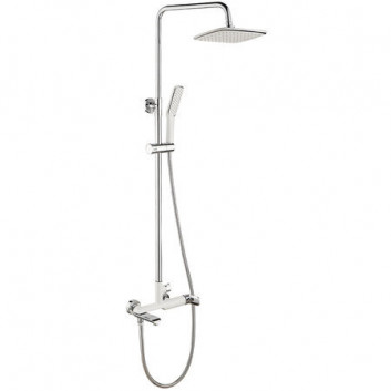 Shower column Laveo Alea wall mounted with mixer - chrome