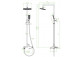 Shower column Laveo Alea wall mounted with mixer - chrome