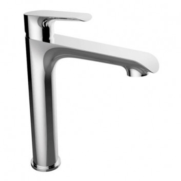 Bidet mixer Laveo Tores standing, single lever with waste - gold szampańskie