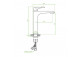 Bidet mixer Laveo Tores standing, single lever with waste - gold szampańskie