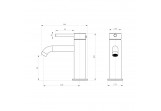Washbasin faucet Emporia Fly, single lever - black mat