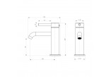 Washbasin faucet Emporia Fly, single lever - black mat