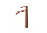 Washbasin faucet tall Emporia Fly, single lever - miedź szczotkowana