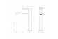 Washbasin faucet tall Emporia Fly, single lever - miedź szczotkowana