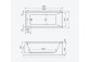 Bathtub rectangular Excellent Savia 170x75 cm, acrylic - white