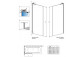 Door shower Radaway Nes KDS II 120, left, 1200x2000mm, silver profil