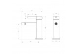 Bidet mixer Emporia Fly, stojaca - chrome