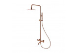 Shower column Emporia Fly, 3-functional, thermostatic, wall mounted - chrome