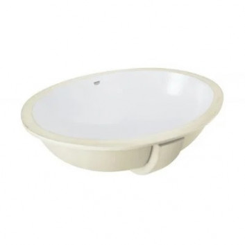 Countertop washbasin Grohe Cube Ceramic, 80x49cm, z overflow, battery hole, alpine white