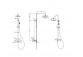 Shower column Emporia FLY, 2-functional, thermostatic, wall mounted - chrome