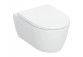 Bowl WC hanging Geberit iCon 53x36 cm, bez kołnierza, spłukiwanie wirowe with soft-close WC seat - white