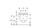 Bowl WC hanging Geberit iCon 53x36 cm, bez kołnierza, spłukiwanie wirowe with soft-close WC seat - white