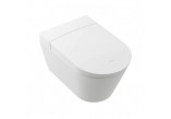 Toaleta myjąca Villeroy & Boch ViClean I100, oval, 38,5x59,5cm, bezrantowa, CeramicPlus, Weiss Alpin