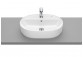 Countertop washbasin Roca Gap Round, 55x39cm, z overflow, white