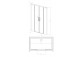 Door shower for recess installation Radaway Idea Gold DWJ, right, 160cm, sliding, glass transparent, profil gold