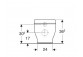 Standing bowl WC dla dzieci ,washdown model, Geberit Bambini, Rimfree, white