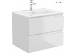 Countertop washbasin Oltens Hamnes, 60x42,5cm, oval, without overflow, powłoka SmartClean, white