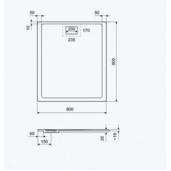 Shower tray kompozytowy Excellent Lavano, 120x90cm, white