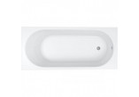 Oltens Delva bathtub wallmounted 150x70 cm acrylic oval - white