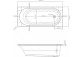 Oltens Delva bathtub wallmounted 150x70 cm acrylic oval - white